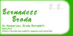 bernadett broda business card